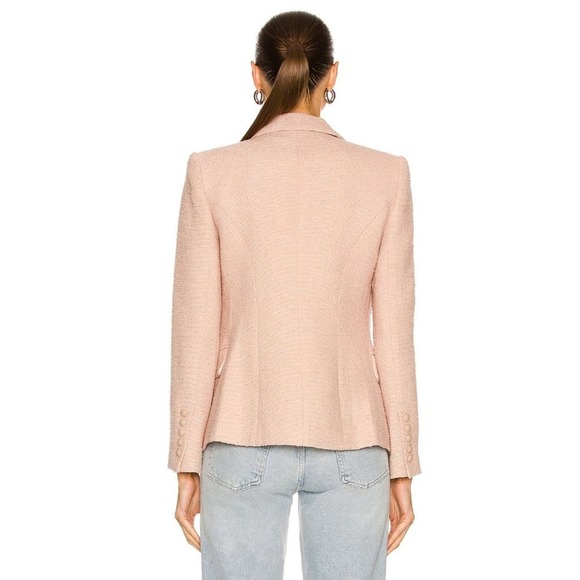 L'AGENCE Kenzie Tweed Blazer Petal - Picture 4 of 11